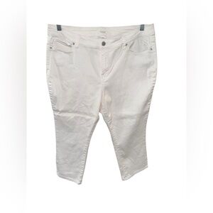 Westport Women's Cropped White Jeans